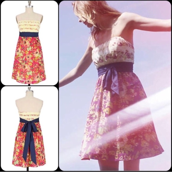 Anthropologie Dresses & Skirts - Anthropologie Maeve Blissful Days Strapless Dress